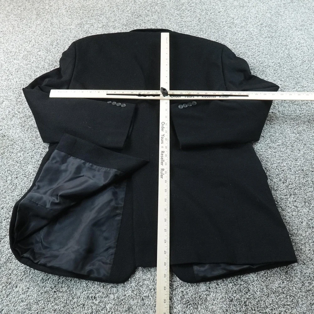 Chaps Blazer Mens 46R Black Wool Silk Cashmere‎ Sport Coat Suit Jacket Business